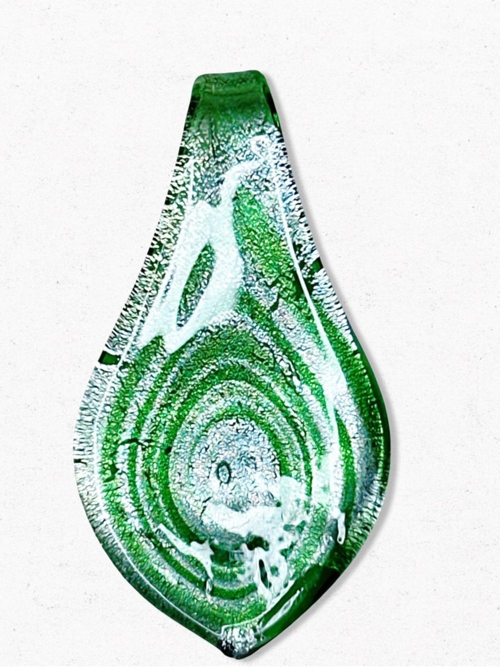 6172gc. Green Art Glass Pendant